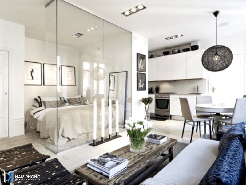 Vách kính cường lực cho không gian nghỉ ngơi yên tĩnh