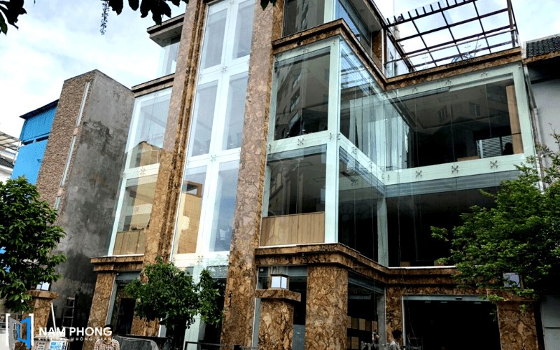 Vách kính mặt tiền cường lực hệ Spider - Chú Cường - Long Biên