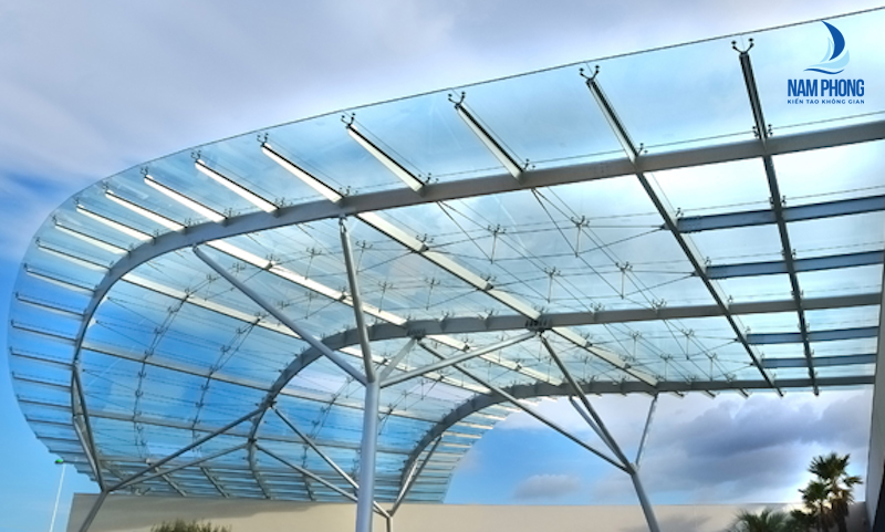 Mái kính cường lực spider