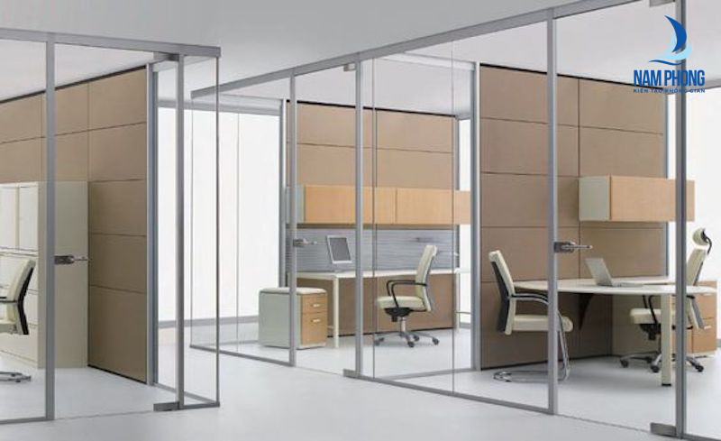 vách nhôm kính văn phòng