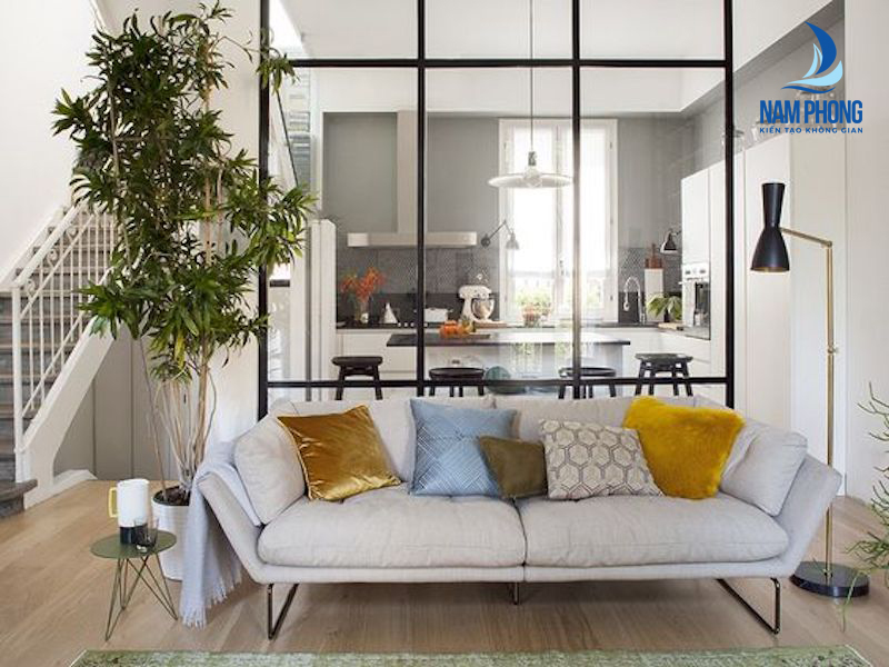 vách kính ngăn phòng