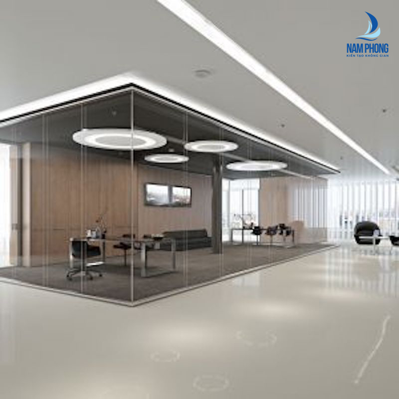 Mẫu vách kính ngăn phòng