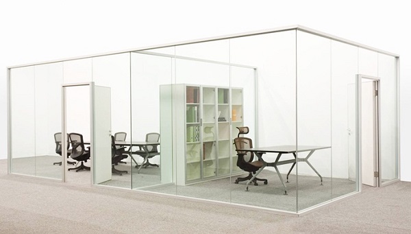 vách kính không khung