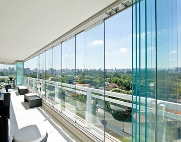 vách kính không khung