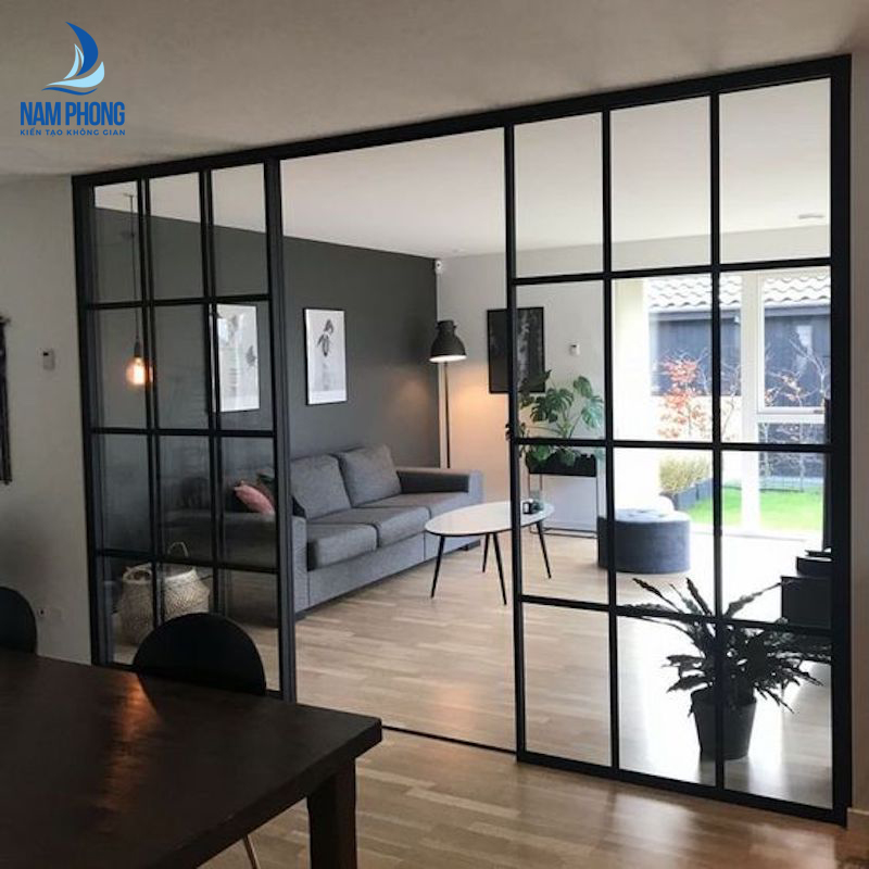 vách kính khung nhôm