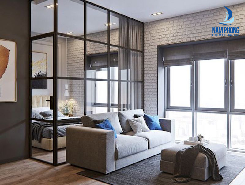 vách kính khung nhôm