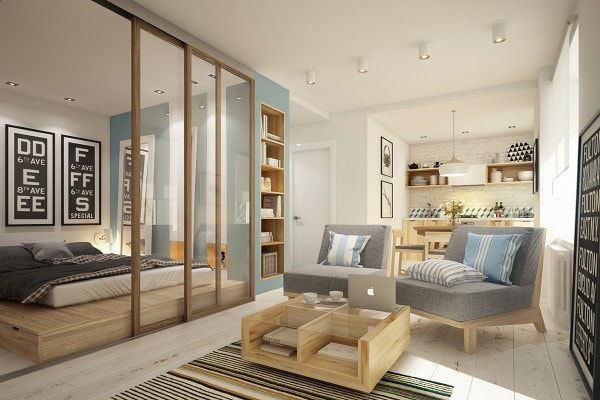 Mẫu vách ngăn phòng ngủ khung nhôm xingfa độc đáo