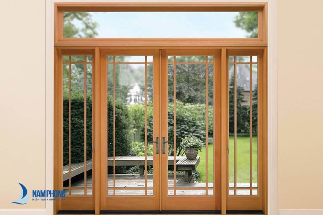 mau cua kinh cuong luc khung go 4 canh