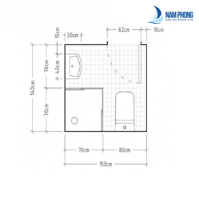 dien tich toi thieu cua nha tam