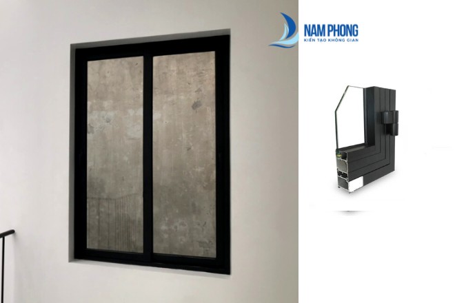 Cửa nhôm xingfa màu đen
