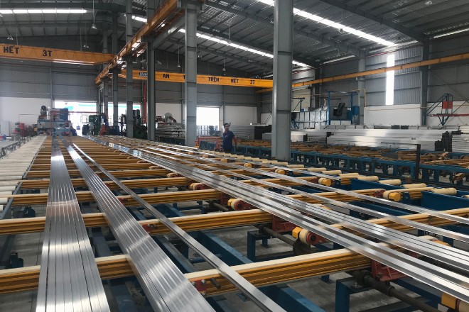 Cửa nhôm Xingfa được sản xuất tự động hóa