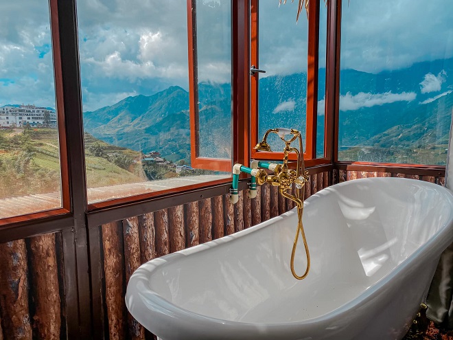 Mẫu cửa kính 1 chiều cho nhà tắm sang trọng