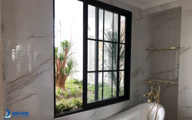 Mẫu cửa nhôm Xingfa 2 cánh cao cấp thiết kế đẹp mắt