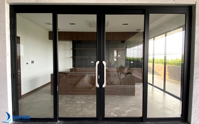 Mẫu cửa nhôm Xingfa 4 cánh cao cấp thiết kế hiện đại