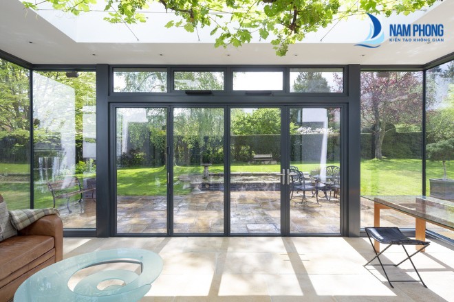 Báo Giá Cửa Nhôm Kính Hộp Chính Hãng Uy Tín Nhất Mẫu cửa đi cánh lùa kiểu dáng hiện đại