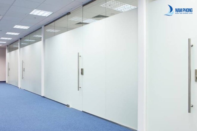 Mẫu cửa kính mờ thiết kế sang trọng, đẹp