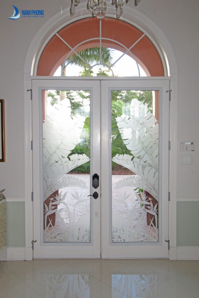 Mẫu cửa kính tranh phòng khách đẹp nhất