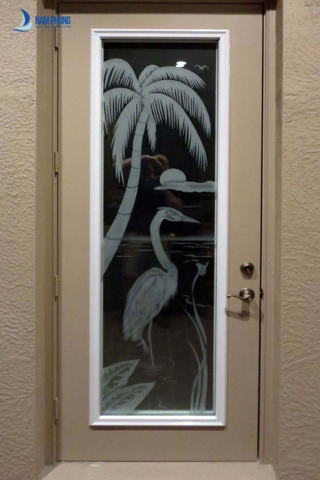 Mẫu cửa kính tranh 3d phòng ngủ đẹp nhất