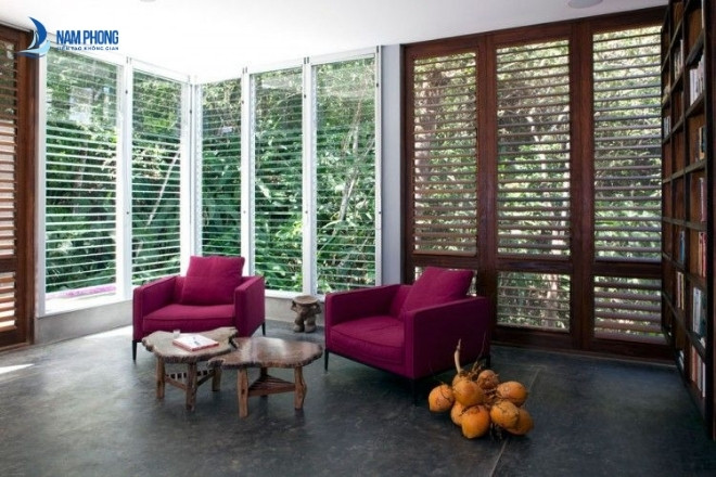 Mẫu cửa chớp lật thiết kế đẹp, trang nhã