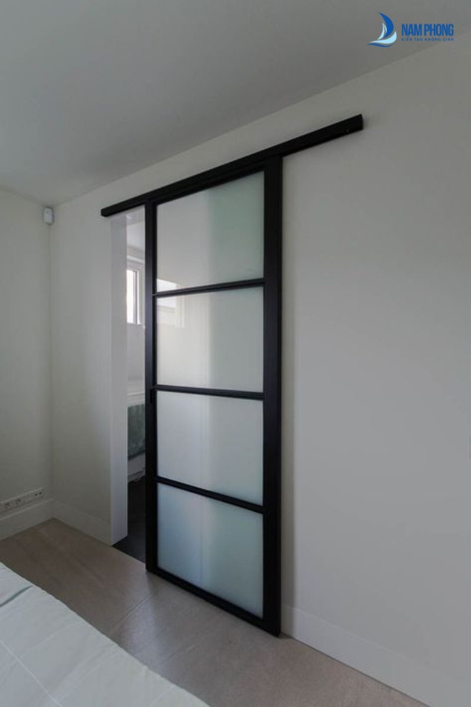 Mẫu cửa lùa 1 cánh kiểu dáng tối giản