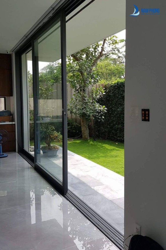 Mẫu cửa lùa 2 cánh nhôm Xingfa