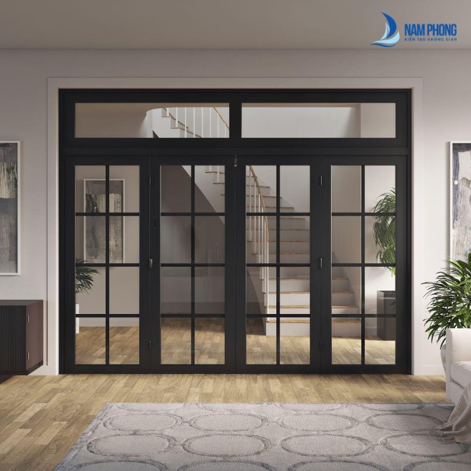 Mẫu cửa phòng khách chia ô đẹp nhất