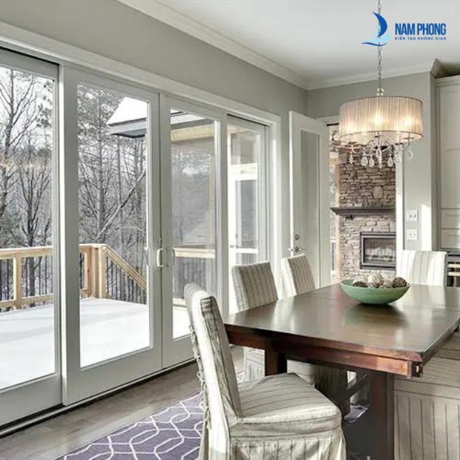 Mẫu cửa phòng khách màu trắng đẹp nhất