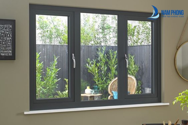 Mẫu cửa sổ nhôm kính 3 cánh thiết kế hiện đại