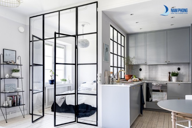 Vách kính phòng ngủ chi ô đẹp nhất