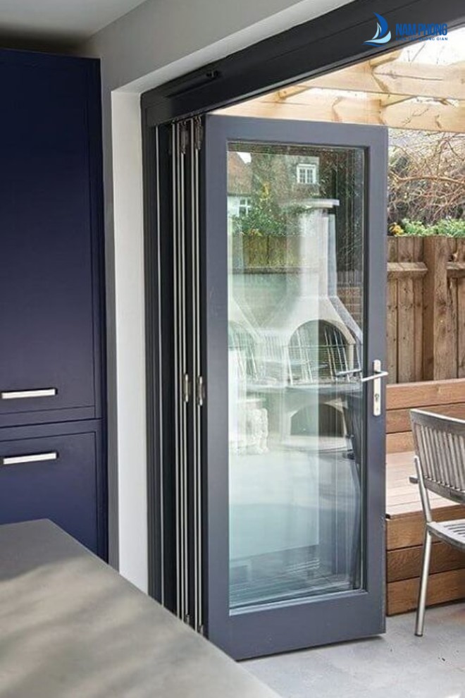 Mẫu cửa nhôm cánh xếp hiện đại đẳng cấp