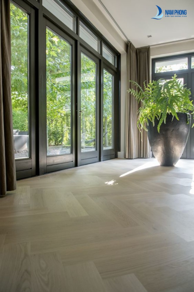 Mẫu cửa nhôm phòng khách sang trọng