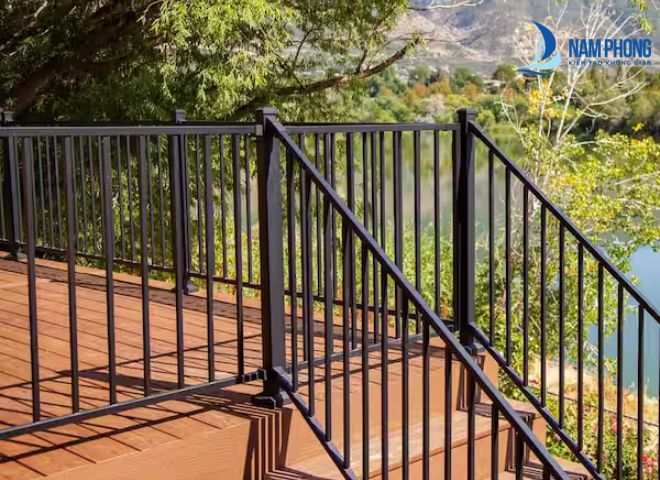 Mẫu lan can sắt kiểu dáng đơn giản