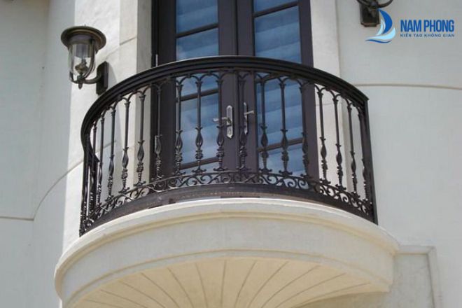 Mẫu lan can sắt hoa văn đơn giản