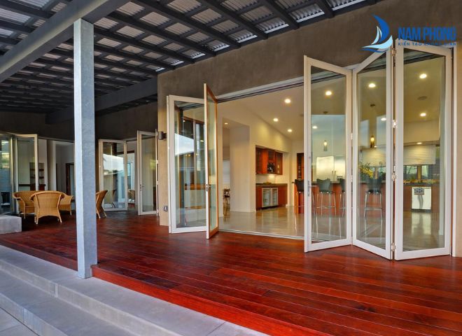 Mẫu cửa tự động cánh xếp thiết kế đẹp nhất