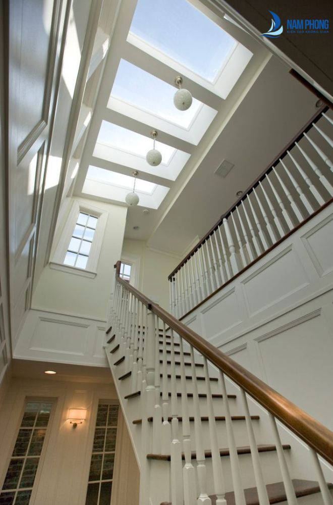 Mẫu cầu thang tối giản thiết kế theo phong cách hiện đại
