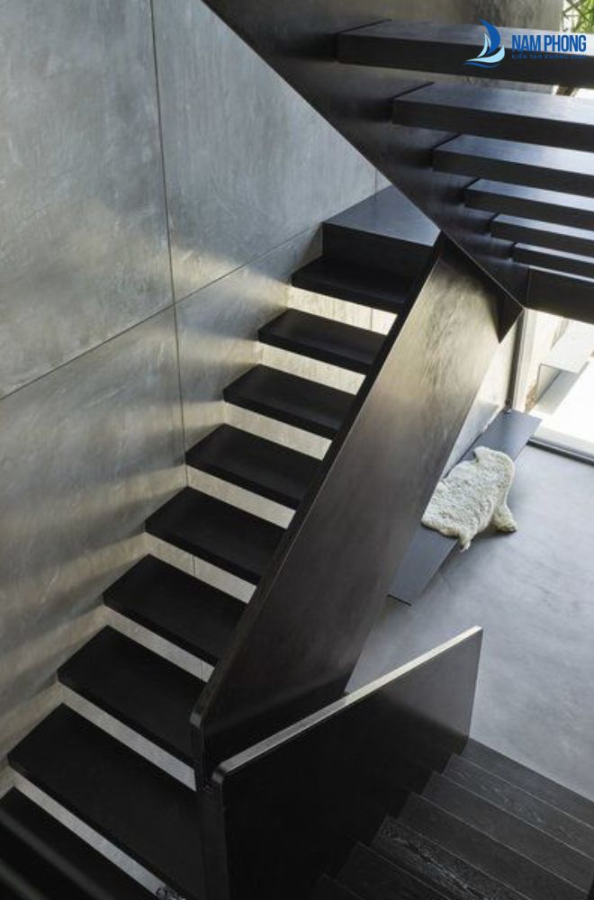 Mẫu trụ cầu thang với thiết kế độc lạ cho biệt thực cực sang trọng