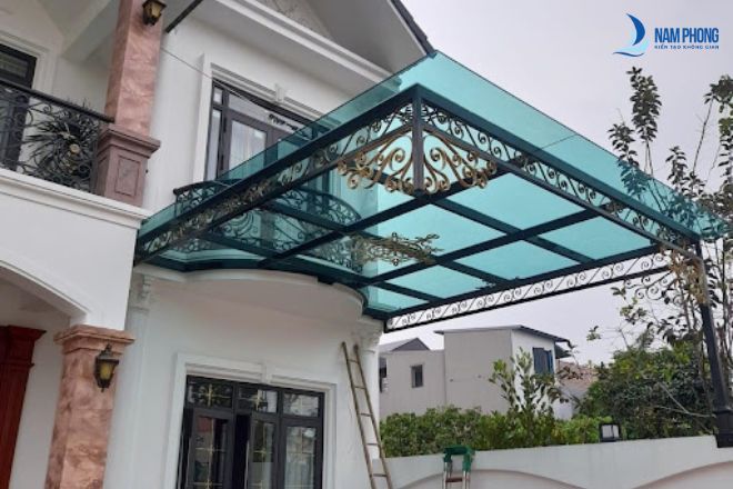 Mái sảnh biệt thư thiết kế hiện đại đẳng cấp