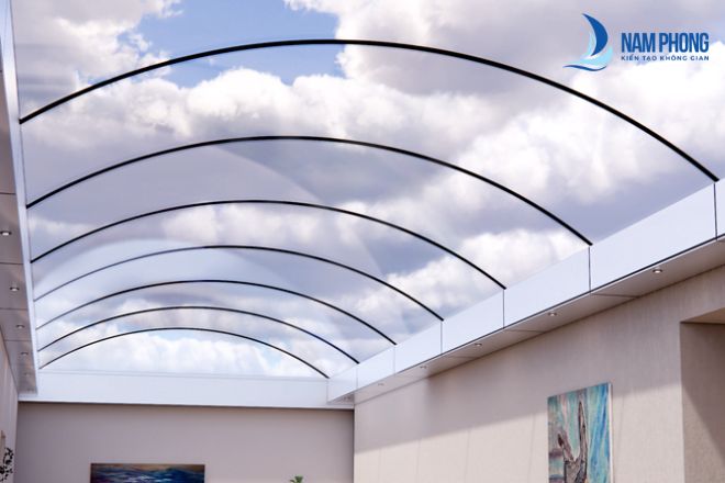Mẫu mái vòm kính mang lại ánh sáng tự nhiên cho không gian