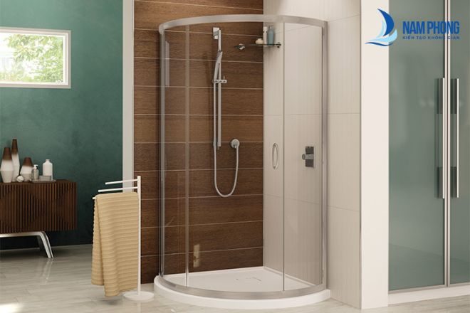 Mẫu nhà tắm kính trượt lùa tiết kiệm diện tích