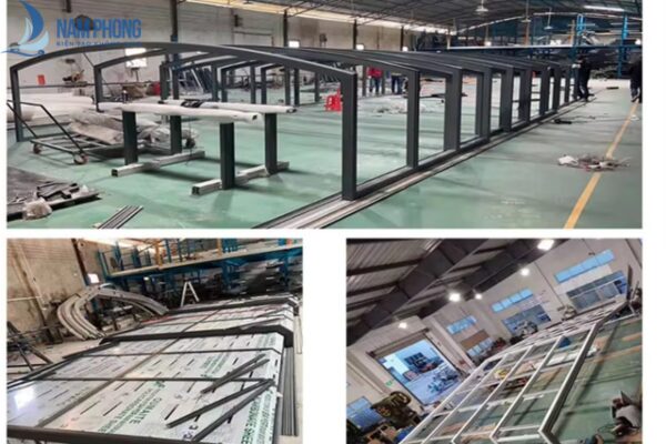 Thi công mái kính cường lực ngoài trời