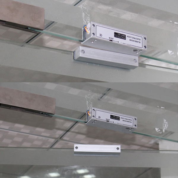 Khóa cửa kính điện tử thường dùng thẻ từ, mã số hay vân tay để mở cửa