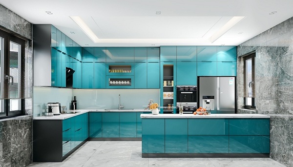 Lắp kính cường lực cho nhà bếp, tạo điểm nhấn nội thất